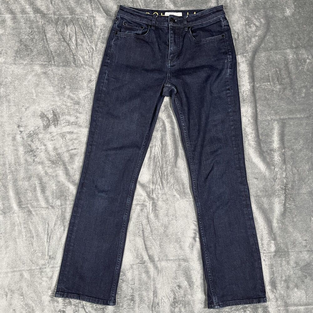 Kate Spade Broome Street Jeans Womens 26 Blue Dark Wash Straight Stretch Midrise